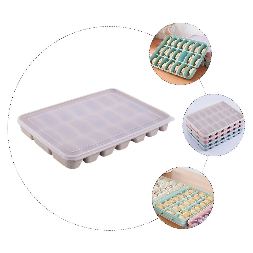 

1Pcs Refrigerator Dumpling Storage Box Multi-Grid Food Organizer Fresh Keeping Container Kitchen Dumplings Storage Tray