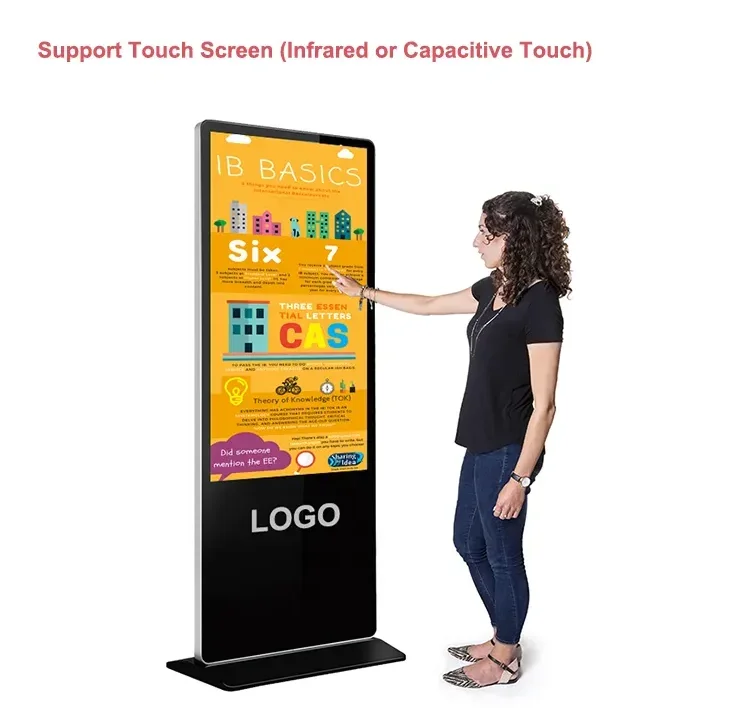 49 55 inch Android Indoor totem Floor Stand lcd Interactive kiosk touch screen digital signage Display Advertising player