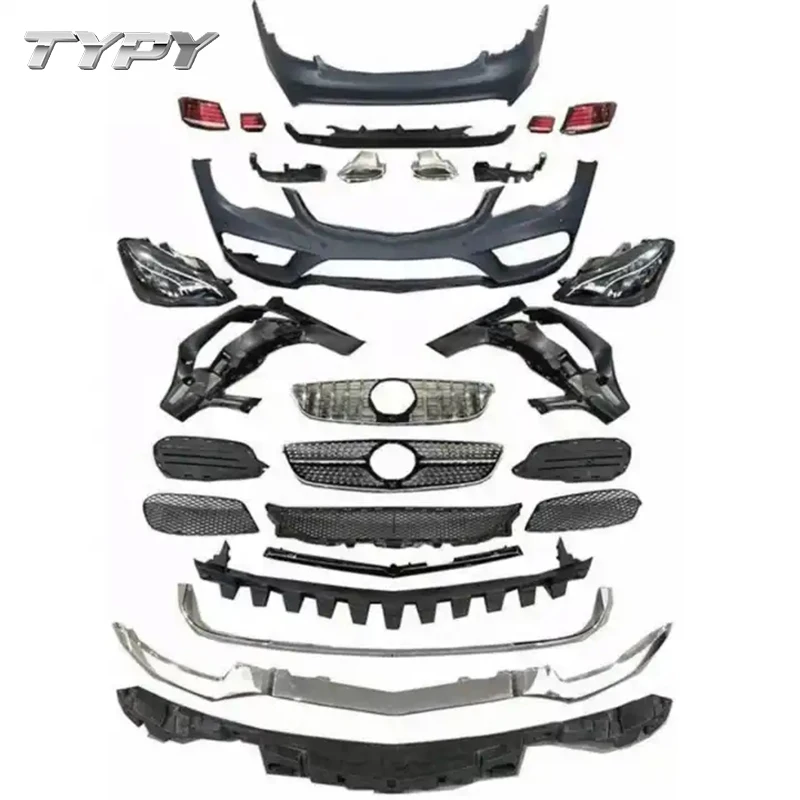 Auto Front and Rear Bumper and Grille Body kits For Mercedes Benz E Class Coupe W207 2010-2013 Upgrade to 2014-2017 Body Kit