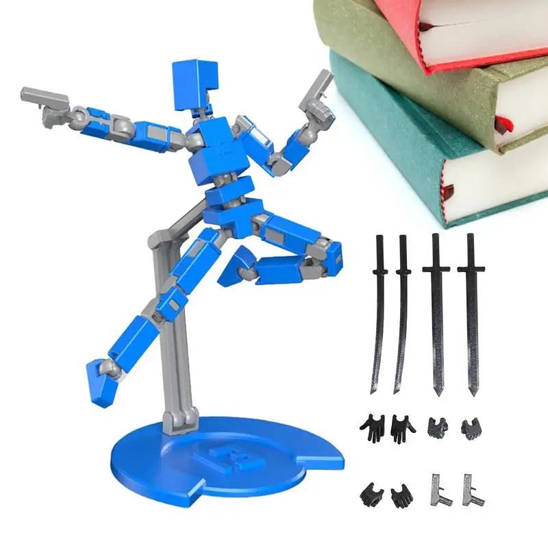 Action Figure Model Multi Jointed Movable Robot 3D Printed With Full Articulation Doll Collectible Toys for Kids Christmas Decor