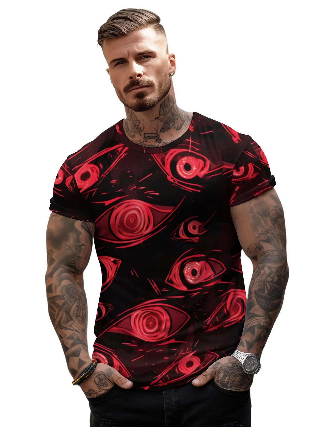 

2024 new in tops & tees 3D printed men's short sleeve T-shirt mens clothing graphic t shirts