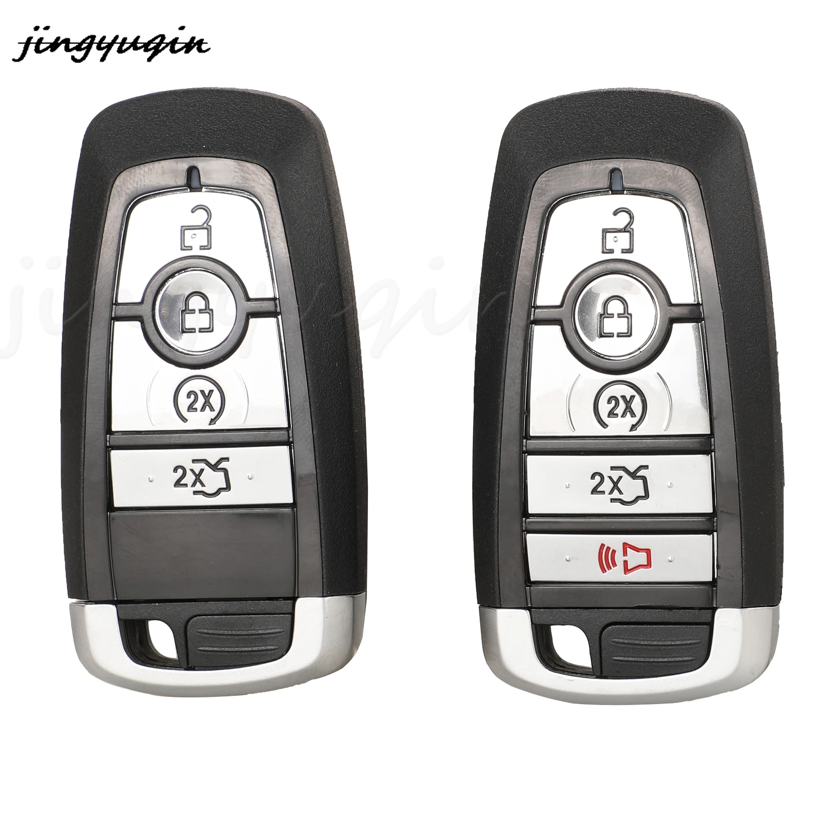 jingyuqin 10pcs 4/5 Buttons Remote Car Key Shell Case Fob For Ford Fusion Mustang Explorer F-150 F-250 F-350