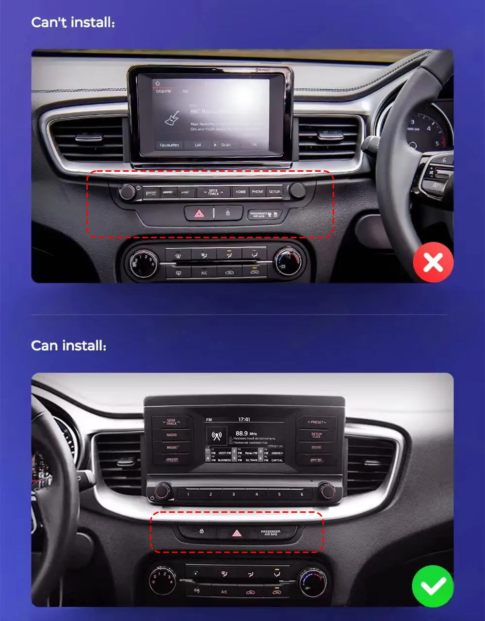 Android 14 Car Radio For Kia Ceed 3 CD 2018-2022 10inch Carplay Auto GPS Navigation 4G Wifi 8Core Multimedia Player Intelligent