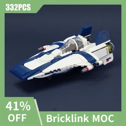 NEW 332PCS Famous star Movie MOC A-wing spacefighter model DIY creative ideas Child Toy birthday Gift Building blocks MOC-75248