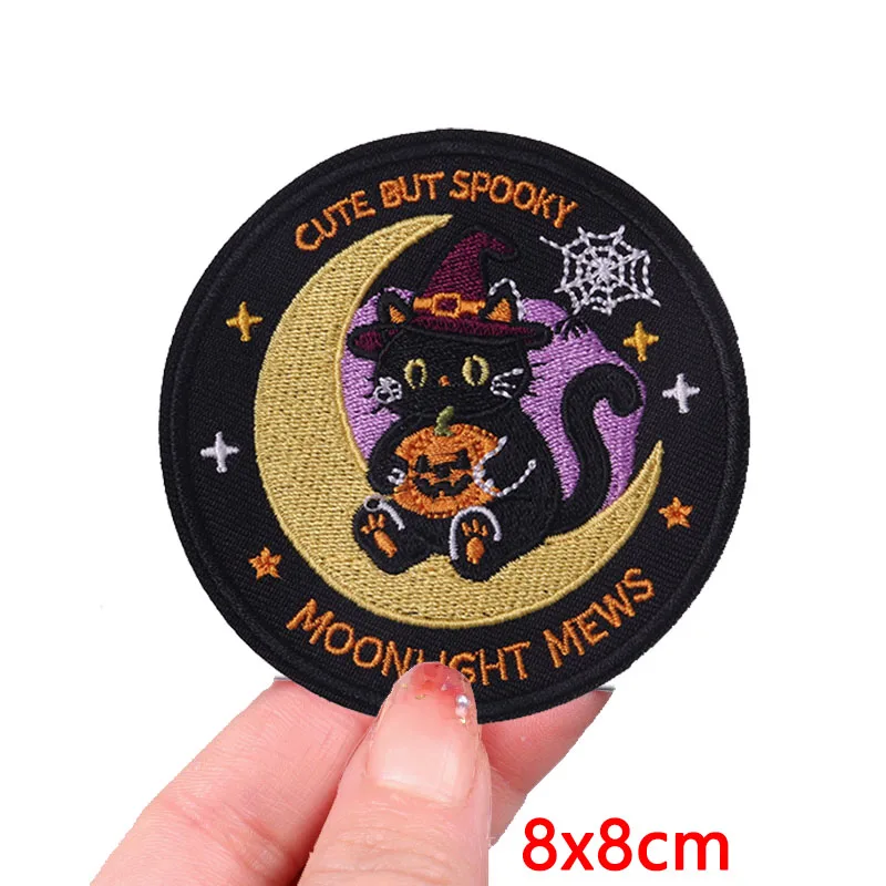 Halloween-Geister-Aufnäher zum Aufbügeln, Halloween-Aufnäher zum Aufbügeln für Kleidung, thermoadhäsive Aufnäher für Kleidung, Abzeichen zum Selbermachen – Detail 5