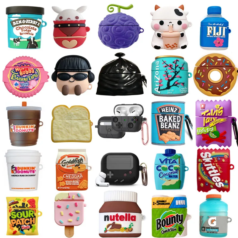 Funda 3D para AirPods 4, funda para auriculares con dibujos de té verde burbuja para AirPods Pro 2, funda de silicona suave Suagr para AirPods 1 2 3