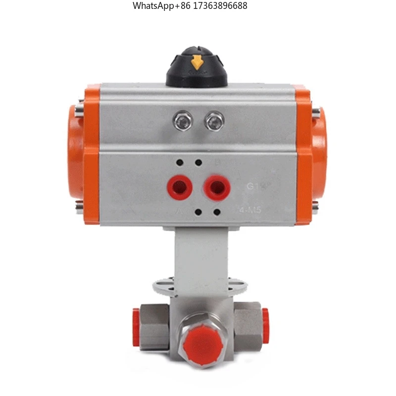 

60Mpa 1 1/2inch NPT Thread Forged Stainless Steel 316 600bar High Pressure Hydraulic 3 Way T/L Pneumatic Ball Valve