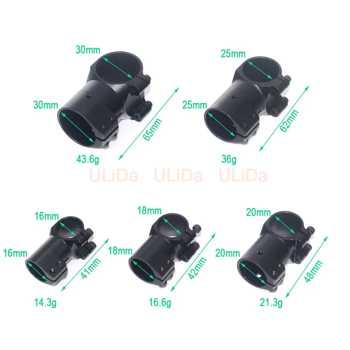 Trépied en aluminium pour train d'atterrissage, connecteur de Tube en Fiber de carbone pour la Protection des plantes, Drone agricole, 16mm, 18mm, 20mm, 25mm, 30mm