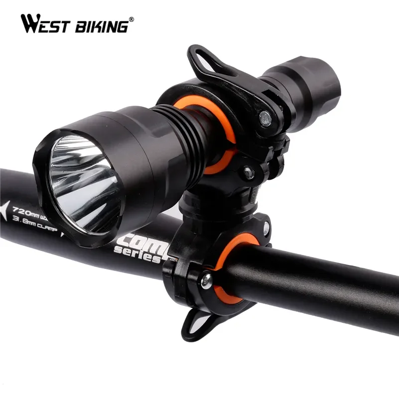 WEST BIKING Bike Light Bracket Multifunctional 360 Degree Rotatable Bicycle Lamp Holder LED Flashlight Stand Cycling Accessories