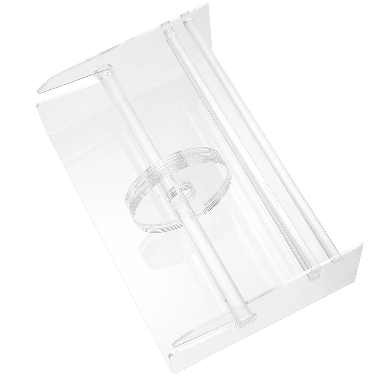 

Adjustable Acrylic Tape Stand Organizer 7-Compartment Label Dispenser for Sticker Rolls Clear Roll Holder Office Desktop Sticker