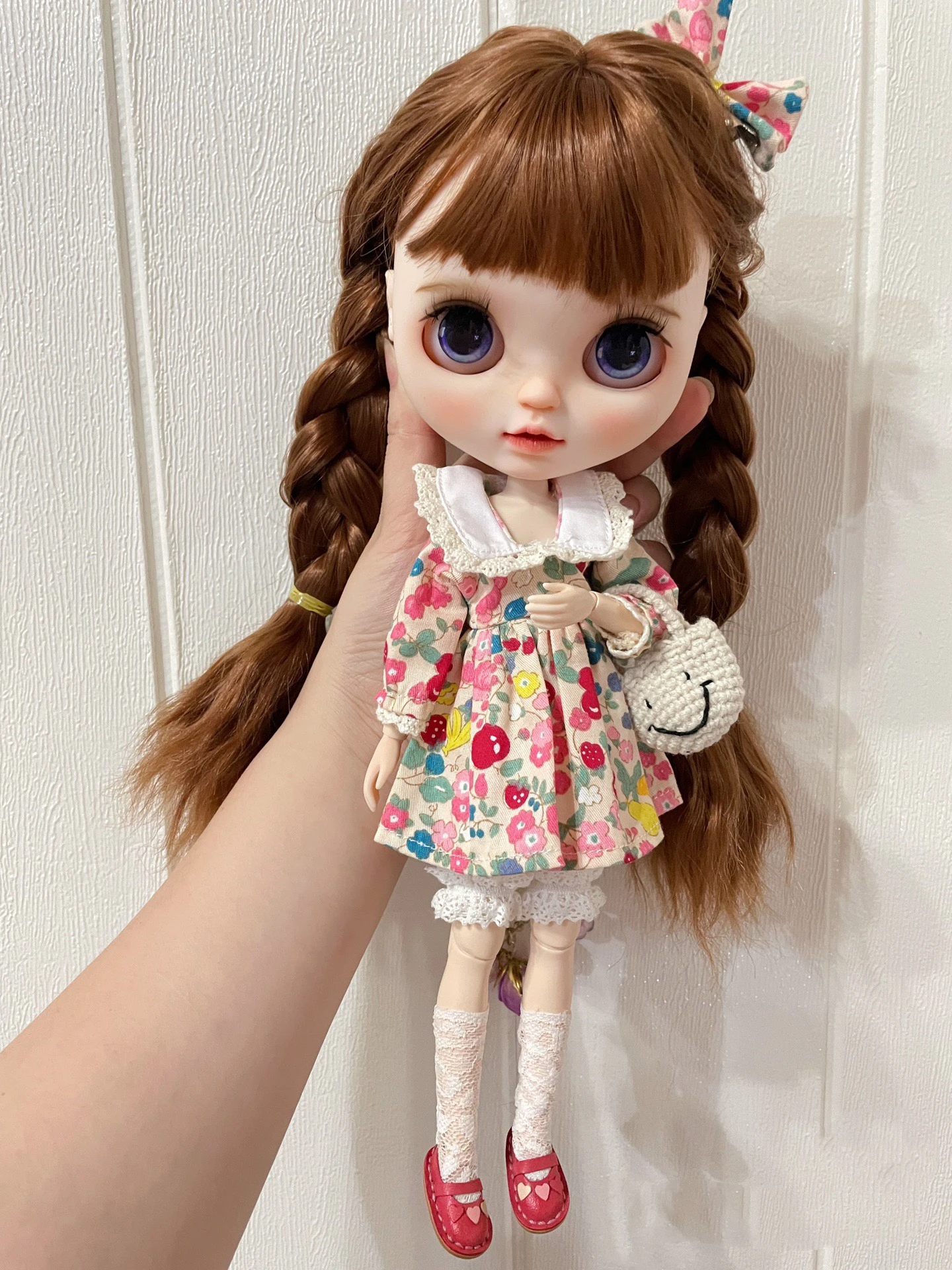 Four-piece set BJD Blythe Clothes Floral dress skirt 1/6 30cm Dolls (Fit for Pullip,Ob24, Licca)