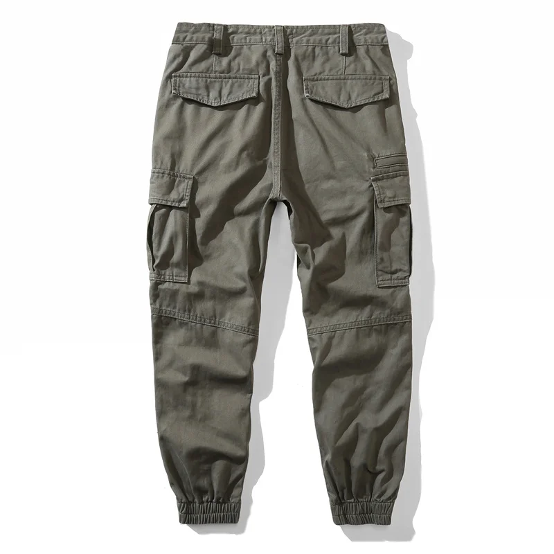 Pantalones para correr al aire libre con múltiples bolsillos de estilo Retro para hombre, pantalones Cargo de camuflaje táctico, pantalones casuales sueltos de otoño