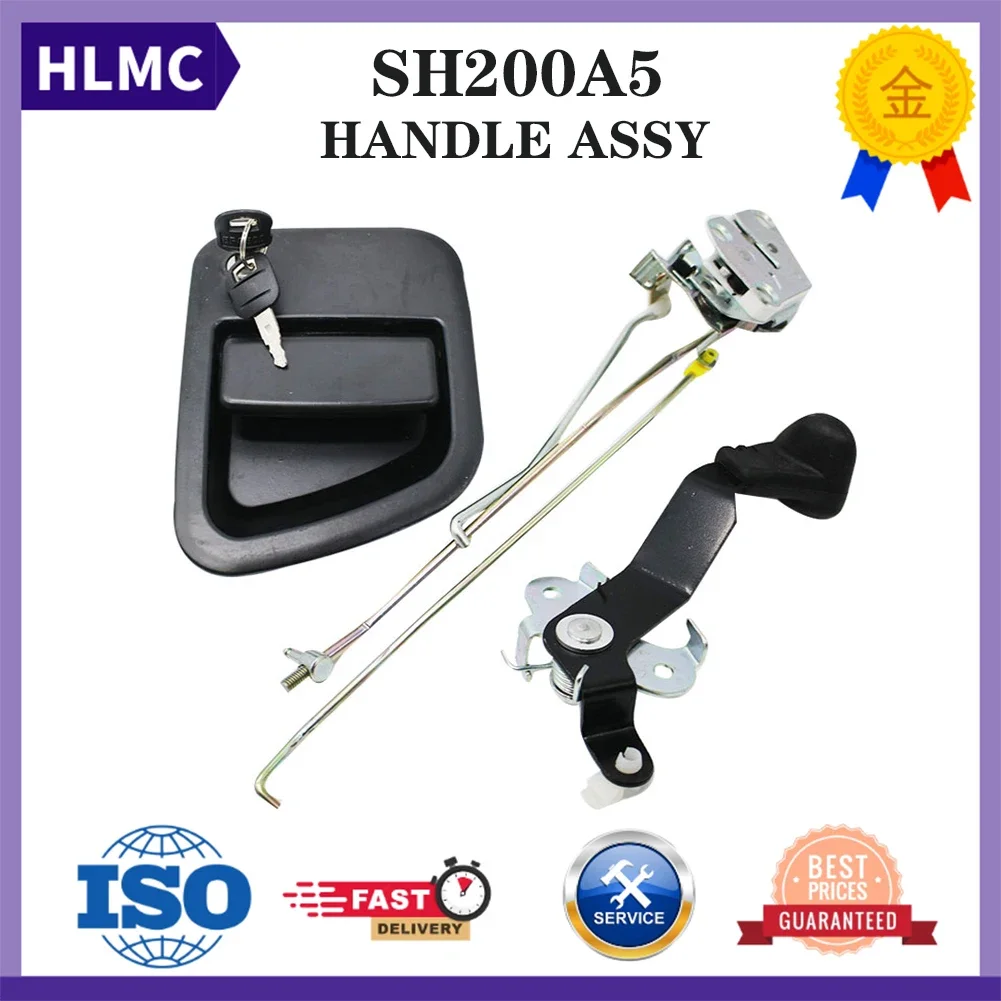 Excavator Accessories SH200 SH210 SH240 SH300 SH350 -5 A5 Excavator Parts Cab Door Lock Assy