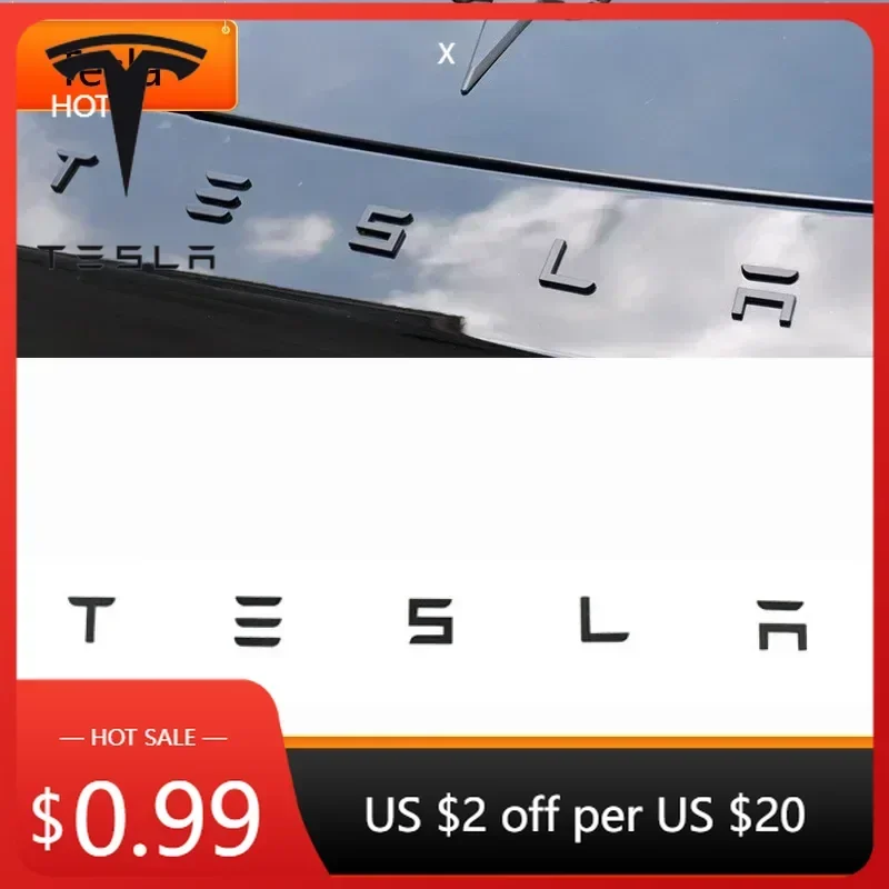 

Наклейка на автомобиль Tesla из ABS-пластика, эмблема на капот и багажник, декоративная наклейка для Tesla Model 3, Model S, Model X, Model Y, Roadster, для экстерьера автомобиля.
