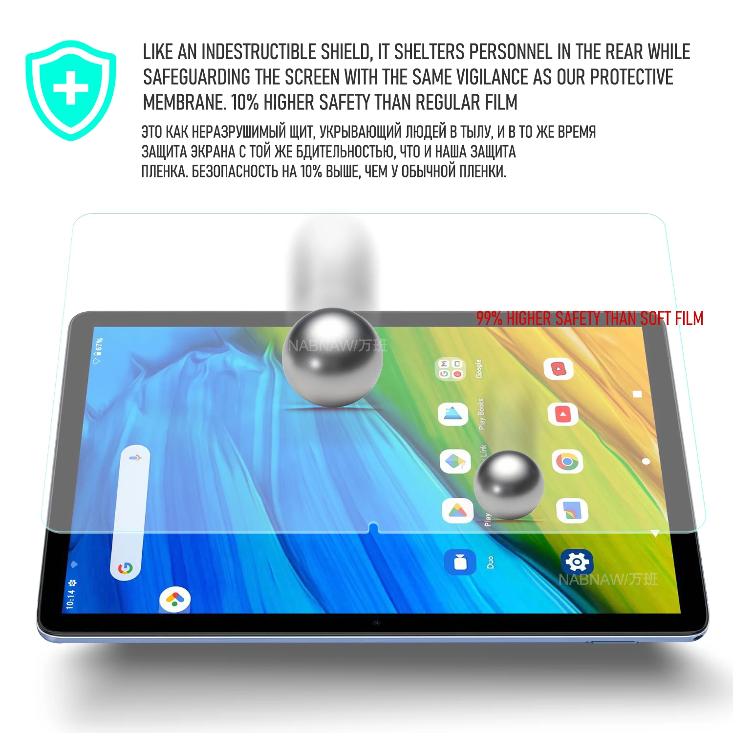 2 Pieces Full HD Tempered Glass Film Screen Protector For Pritom Tab 11 10.1-inch Anti Scratch Oil-Coating Cover