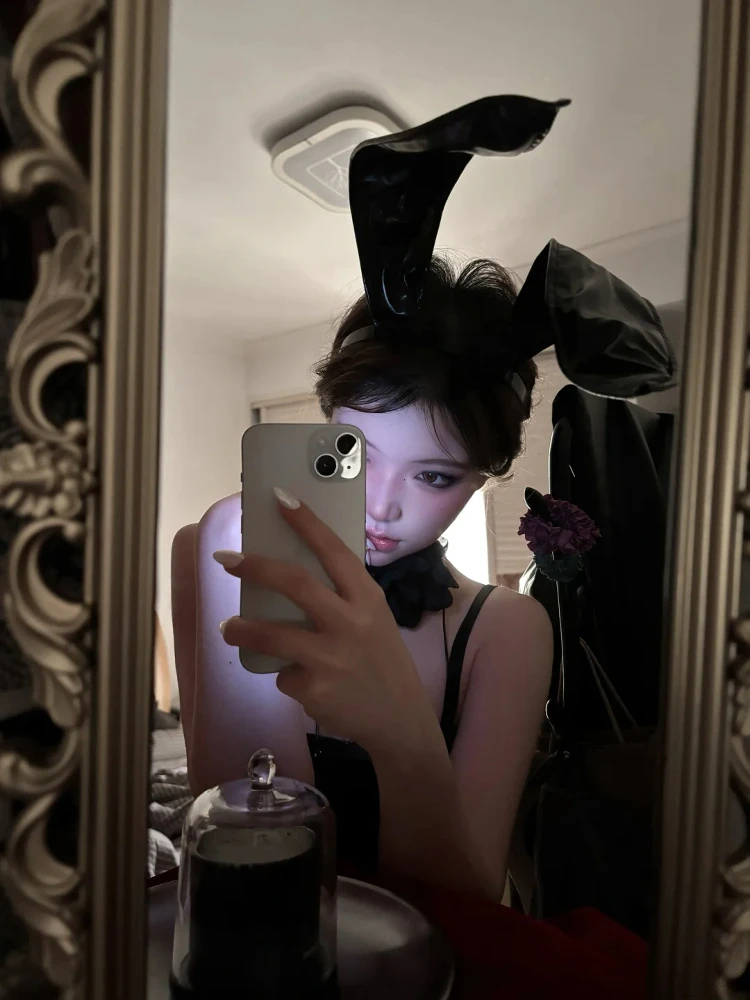 KING BRAND Leather Rabbit Girl Hairband Sexy Ear Headwear loween Aosphere Accory Women's Hairband Headwear
