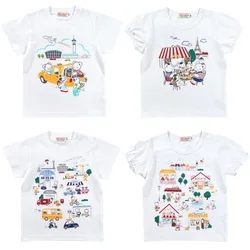 Summer Girls T-shirts Cartoon  T-shirt  Boy Clothes Cute Tops Baby Tees Graphic Top Roupa Infantil Kids Clothes