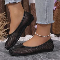 Women Mesh Flats Breathable Split Toe Ballet Shoes Minimalist Slip On Loafers Summer Vacation Casual Flat Footwear - Image 4