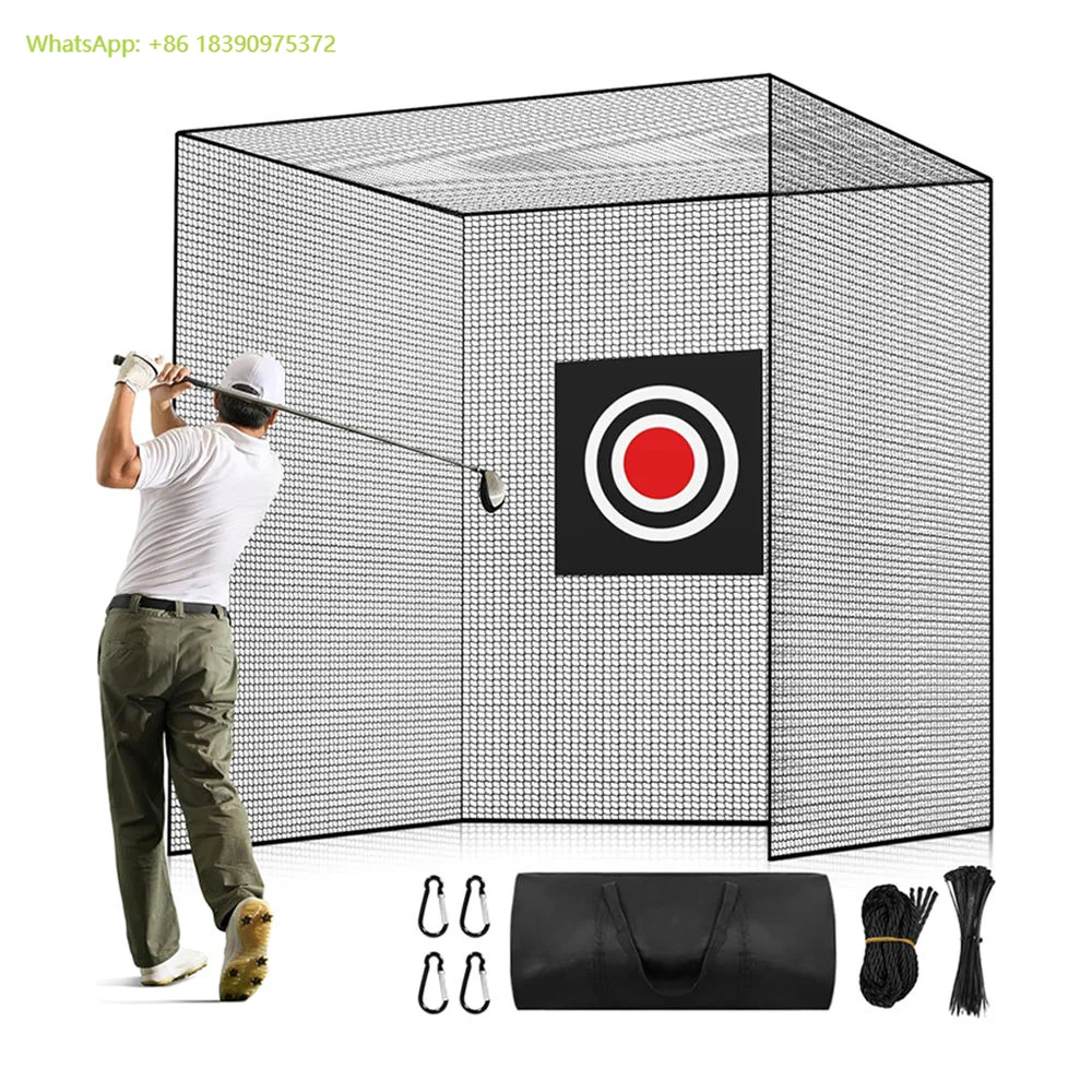 

Golf Batting Cage and Chipping Practice Golf Driving Cage with Steel Frame Nets Indoor/Outdoor Backyard Training