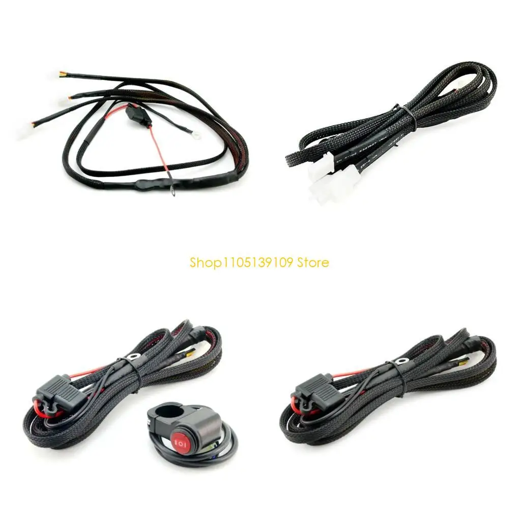 

Motorbike LED High/Low Beam Light Wiring Harness Cable with Quick Fixing Motorcycles Modification Part