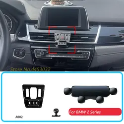 Car Phone Holder For BMW F45 2 Series Active Toure 2014-2018 Gravity Stand Mount Support Horizontal Mobile Bracket Accessories