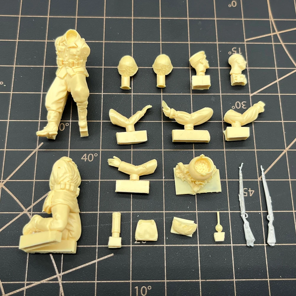 Kits de figuras en miniatura de resina GK, dos personas, tema militar, sin montar y sin pintar, 190RTC, 1/35