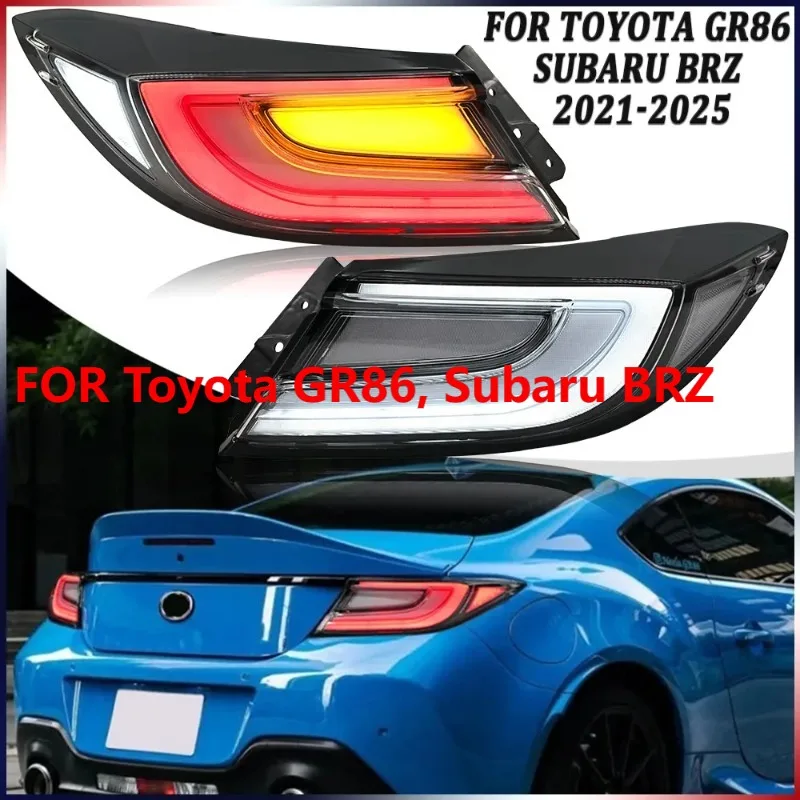 

For Toyota GR86 For Subaru BRZ 2021-2025 Full LED Tail Lights Assembly - Plug and Play Rear Brake Lamps