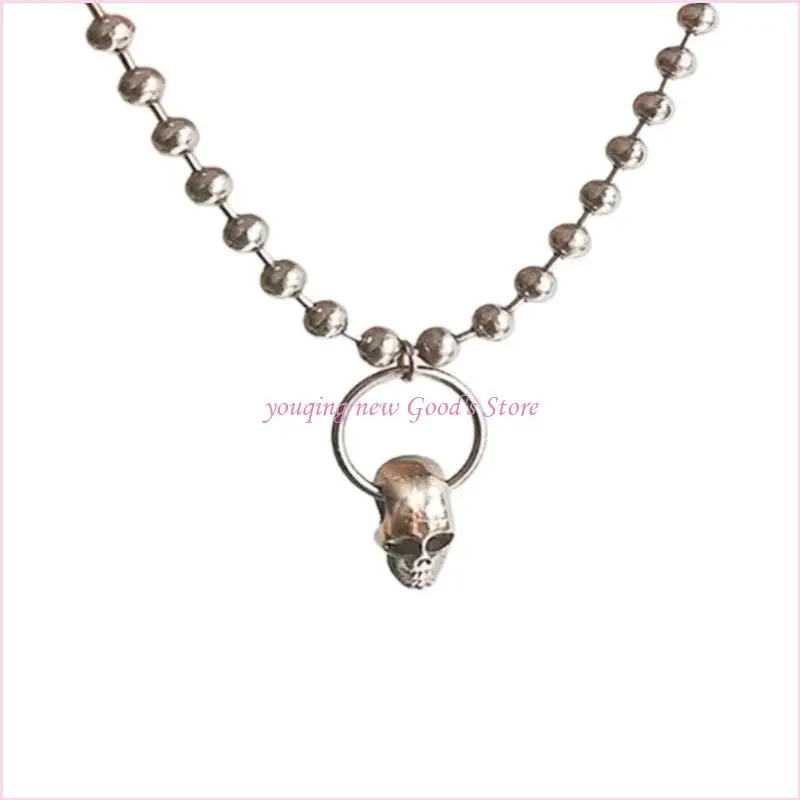 

57QA Gender Neutral Skeleton Necklace/Bracelet Halloween Collarbone Chains Accessory