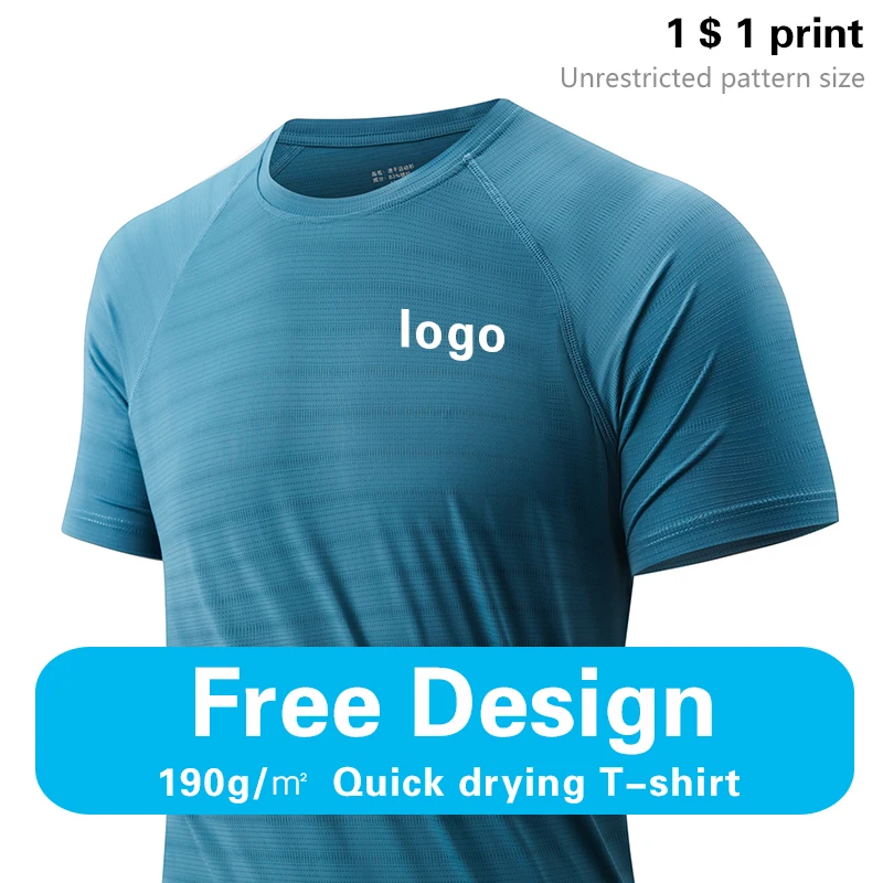 100% Fiber, Quick-drying T-shirt Custom Logo/embroidered Fully Breathable Summer Men\'s And Women\'s Running Sweatshirt