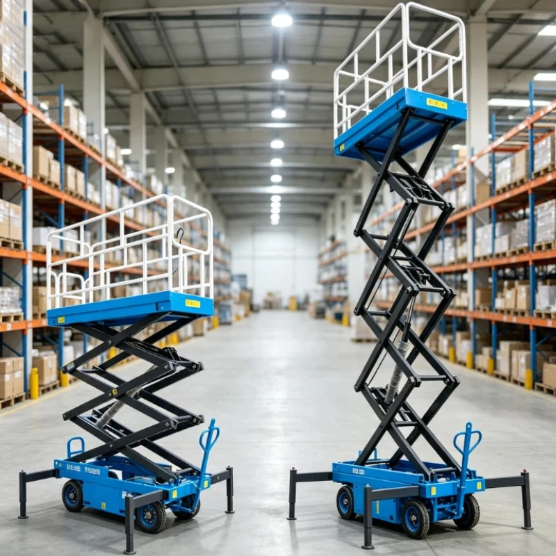 Heavy‑Duty Aerial Work Scissor Lift Platform, CE Approved Customized Platform Size For Indoor Logistics Operation