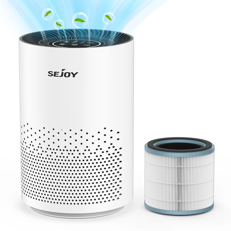 

SEJOY True HEPA Air Purifier Hepa Filter,4 Speeds,Timers Ionizer Cold Plasma 360°Air Inlet 99.9% Removal Rate For Indoor Bedroom