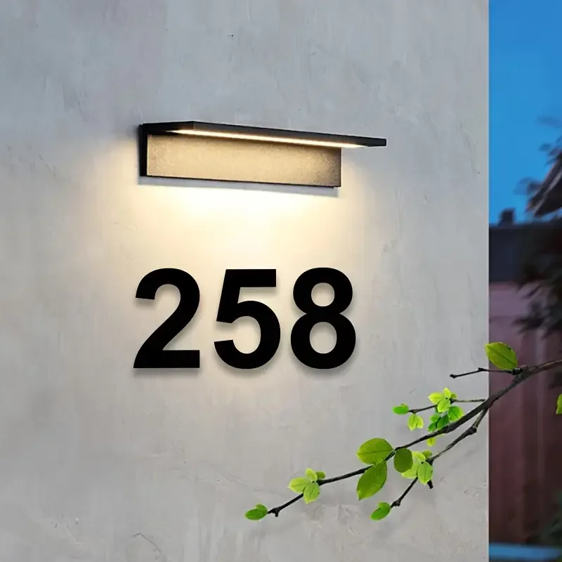 Street Address Sign, Vintage Style Large Metal House Number - Easy-to-Install Wall Mounted Design,  Available in 0-9 Numbers