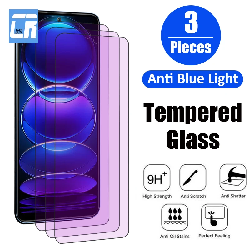 

Full Cover Anti Blue Light Tempered Glass for Xiaomi Redmi Note 12 Explorer Screen Protectors for Redmi Note 12 Pro Plus Glass