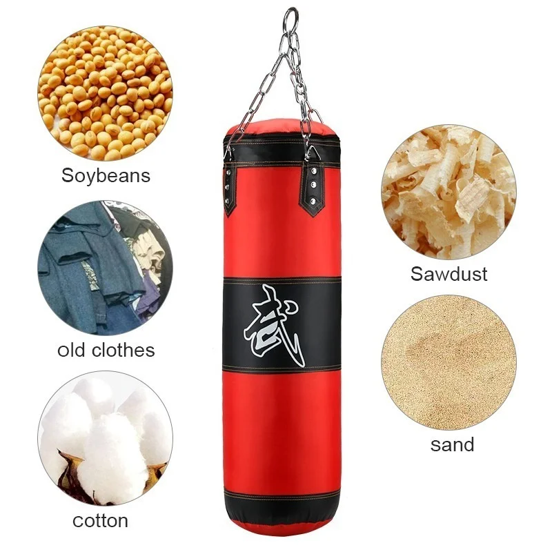 Professional Boxing Punching Bag Sandbag Training Thai Sand Fight Karate Fitness Gym Empty-Heavy Kick Boxing Bag with Hanging