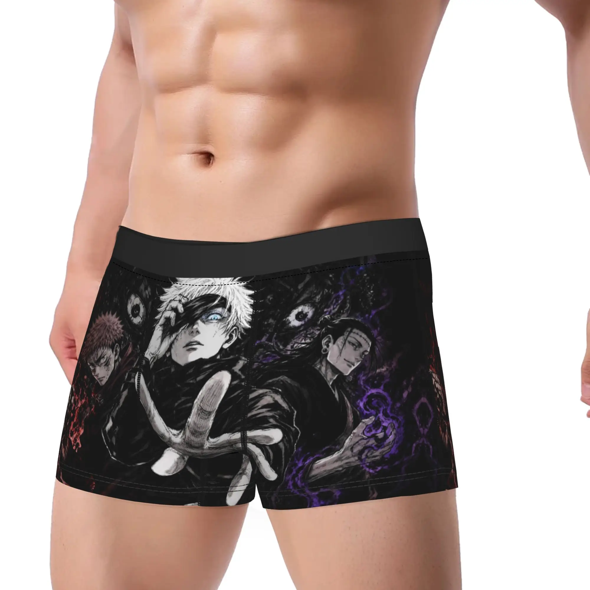 Dark Creature Grunge Collage Underwear Jujutsus Kaisens Custom DIY Boxershorts Hot Sale Man Underpants Breathable Boxer Brief