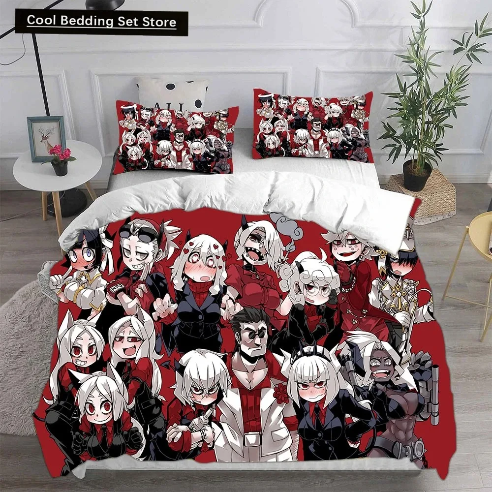 

Game Helltaker Bedding Sets Comforter Quilt Bed Cover Duvet Cover Pillow Case 2-3 Pieces Sets Bedroom Decoration Home Textiles