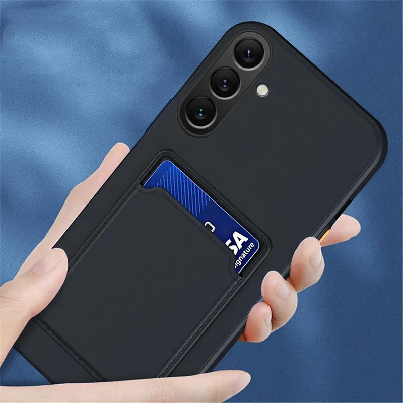 Skinlee Phone Case For Samsung Galaxy A27 Case Card Slot Wallet Shockproof Bumper Soft Shell For Samsung Galaxy A26 A17 Cover