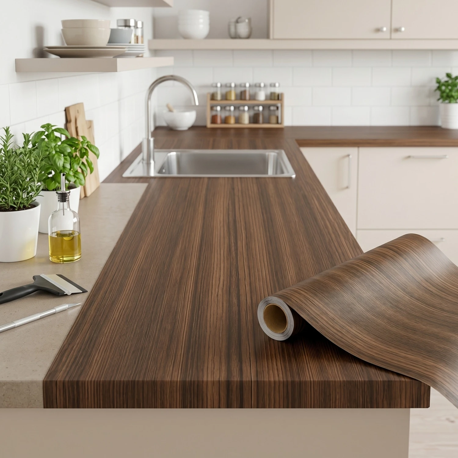 Vinyl Waterproof Self Adhesive Wallpaper Roll Wood Grain PVC Decorative Film for Home Furniture Cabinets Wardrobe Wall Stickers