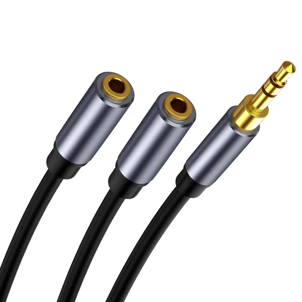 3.5mm Headphone Speaker, Split Into Two, Sharing One Male And Two Female, One In And Two Out, Couple Audio Cable, One To Two