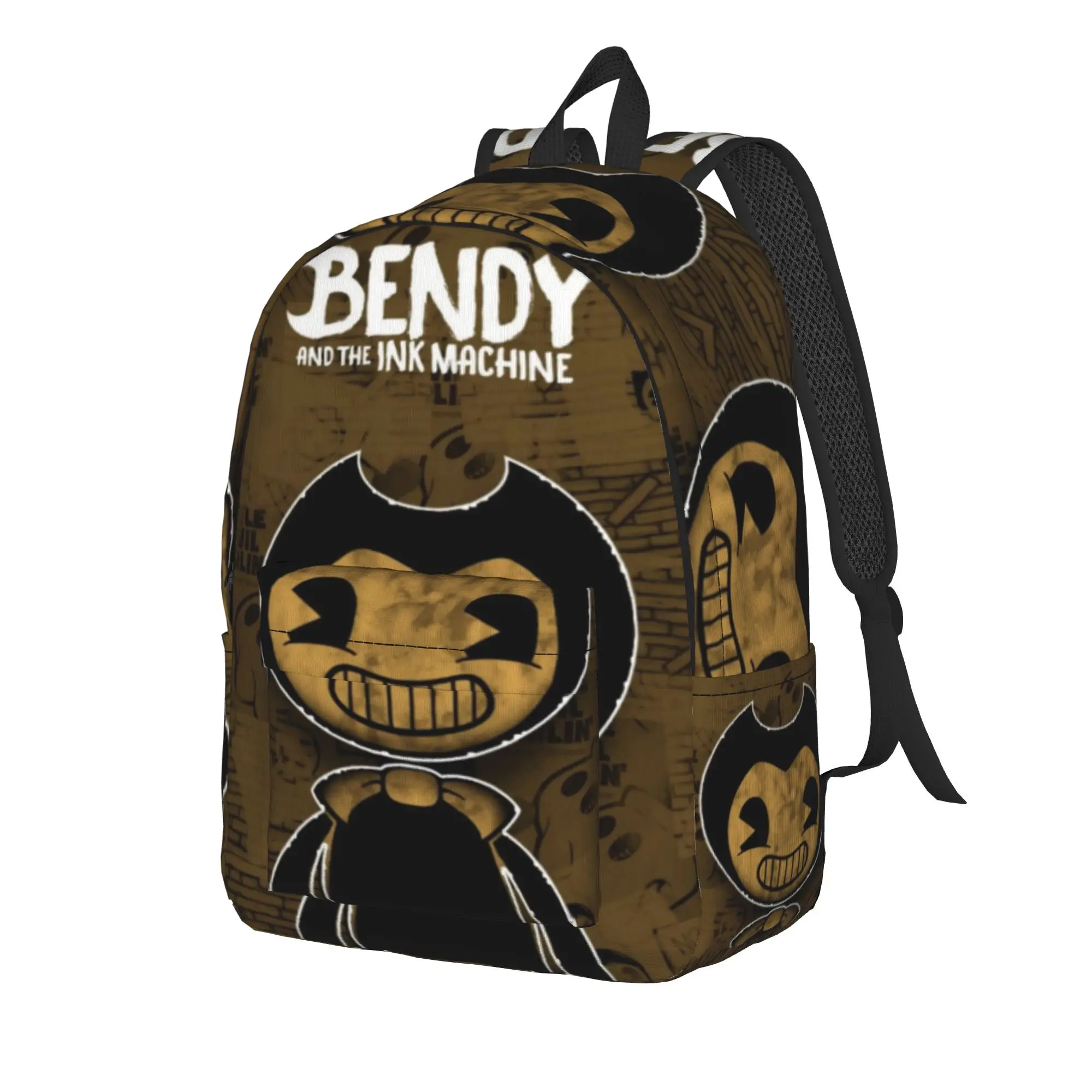 Bendys And The Dark  Teenage Backpack Outdoor High School Work  Daypack for Men Women Laptop Canvas Bags