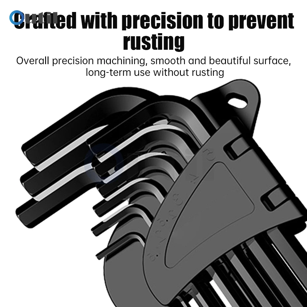 Kit de Clés Allen de Type L, Outil à Main, Hexagonal, Étoile, Torx, Embouts de Tournevis, Outil de Réparation, 9 Pièces