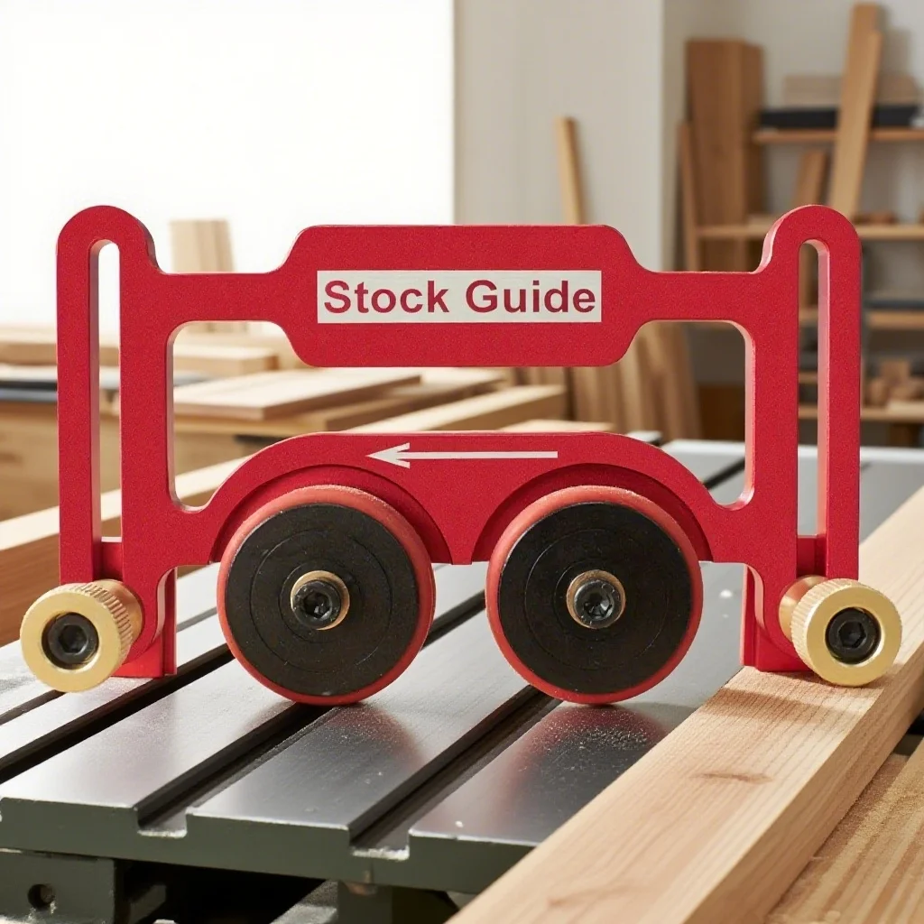 

1pc Woodworking Double Bearing Roller Feather Board with Sliding Block, Table Saw Precision Guide for Woodworking DIY Projects