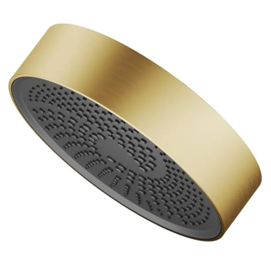 

High Pressure Shower Head with Anti-Clog Rubber Jets 360 Rotation Adjustable Shower Head 7.87inches Brushed Gold