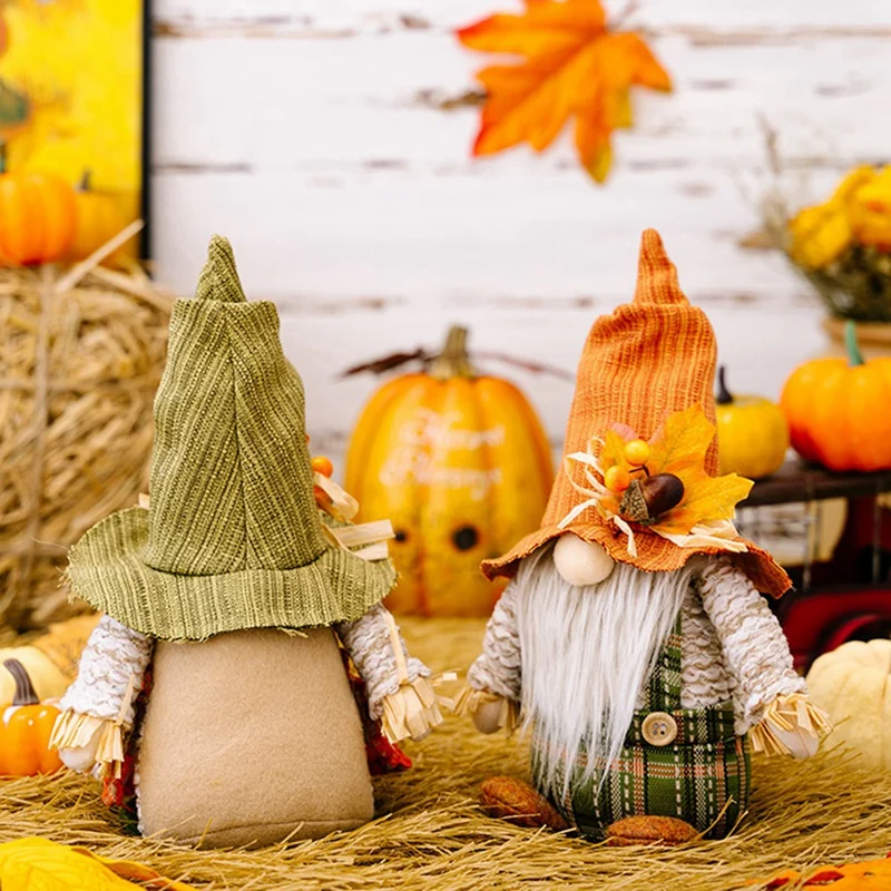 Autunno gnomo zucca girasole svedese nano ornamenti di peluche decorazioni per natale autunno ringraziamento Decor