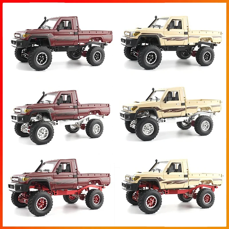 Samochód RC Retro MN82 Metal 1:12 z oświetleniem LED, pełnowymiarowa symulacja LC79 Profesjonalny 4WD zdalnie sterowany model pickupa, zabawki