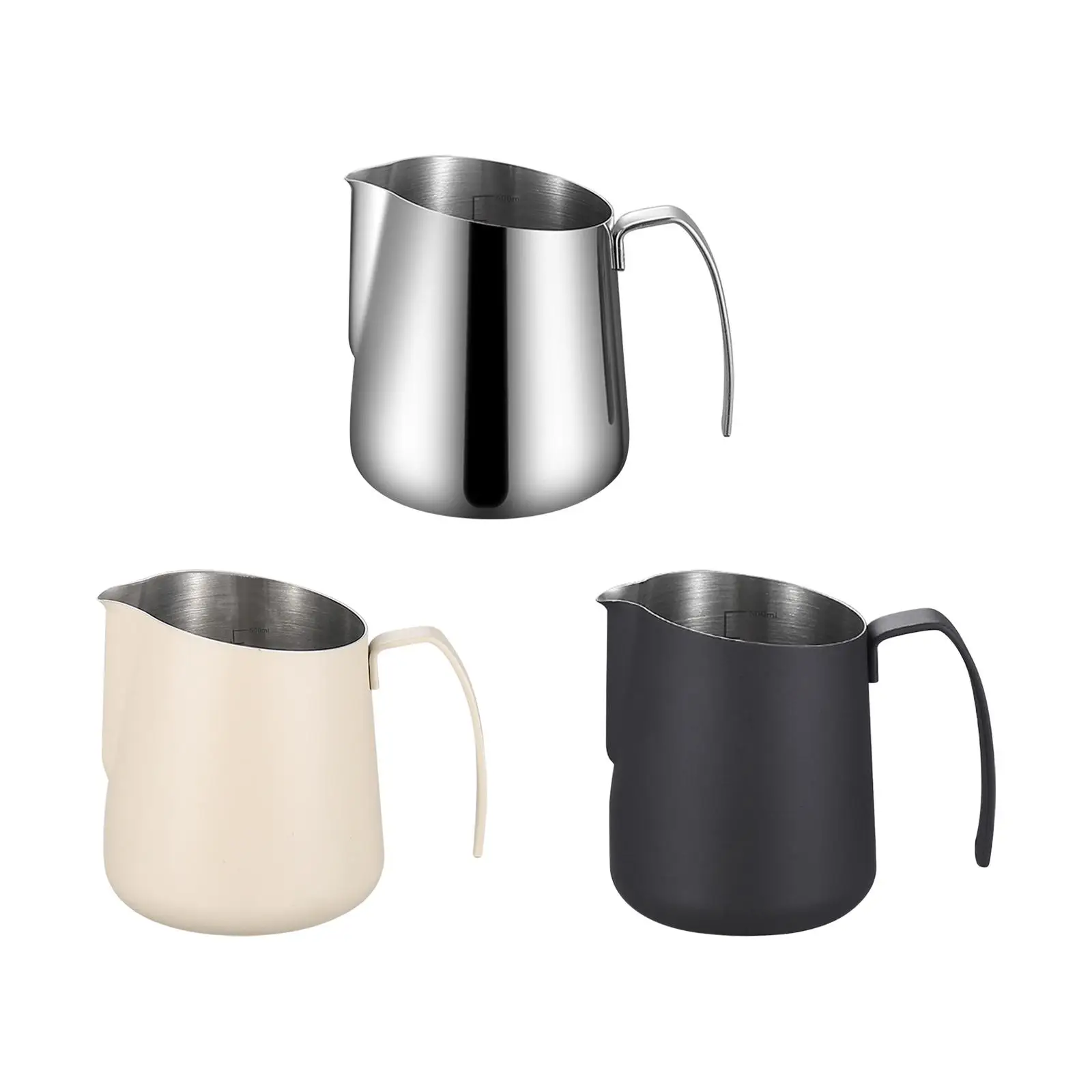 

Milk Frothing Pitcher Portable with Scale Barista Tool 500ml Coffee Milk Frother