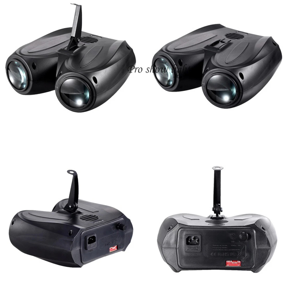 LED Double Head Airship Stage Lights 20W 128LEDS RGBW Pattern Party Lights LED Effect Lights for Dj Disco Weddding Holiday Shows