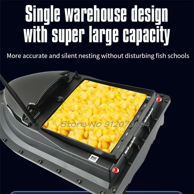 High Speed 500M RC Fishing Boat 1.5KG Load 6Hour Auto Calibration Constant Speed Cruise LED Night Light Remote Control Bait Boat