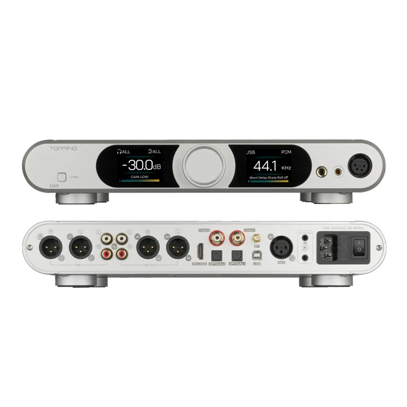 NEW TOPPING DX9 AK4499EQ HIFI USB DAC Digital Audio Decoder Headphone Amplifier  Power Supply 15th Anniversary Flagship edition