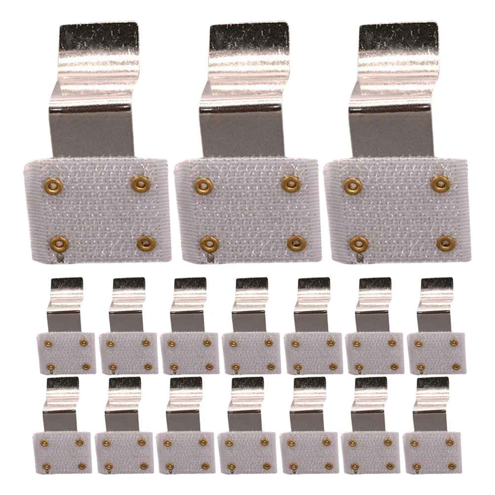 

20pcs Metal Clips Reinforced Table Skirt Clamps Windproof for Dining Conference Tables Outdoor Picnic Camping Supplies